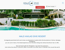 Tablet Screenshot of halodiveresort.com